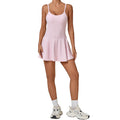 Compression Sports Dress with Built-In Bra | Breathable Open Back Golf Yoga Tennis Dress