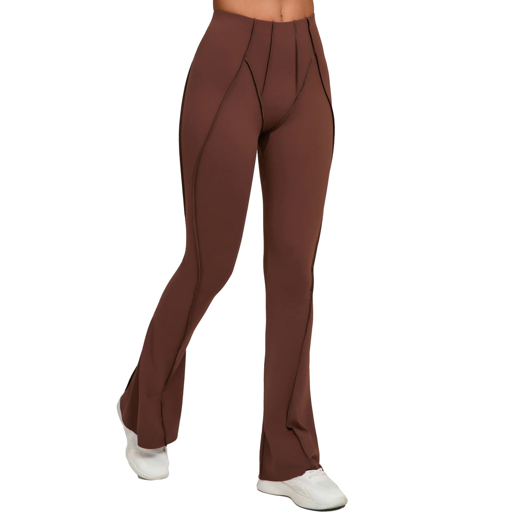 Wide-Leg Brushed Yoga Flare Pants | High-Waist Dance Fitness Casual Activewear