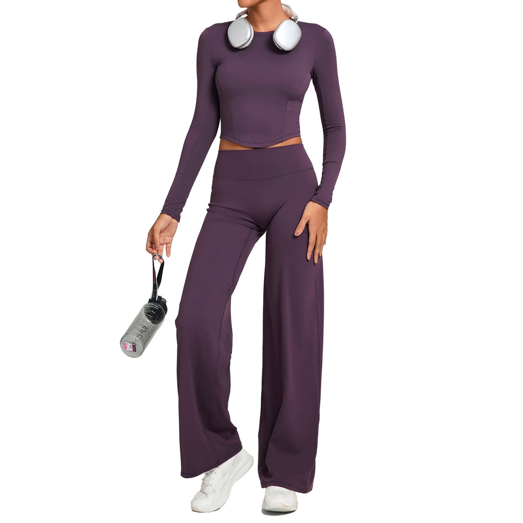 Fall Winter Second-Skin Yoga Set | Quick-Dry Slim Fit Fitness Two-Piece Outfit