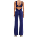 Cutout Backless Scrunch Butt Yoga Jumpsuit Slight Flare Fitness Bodysuit