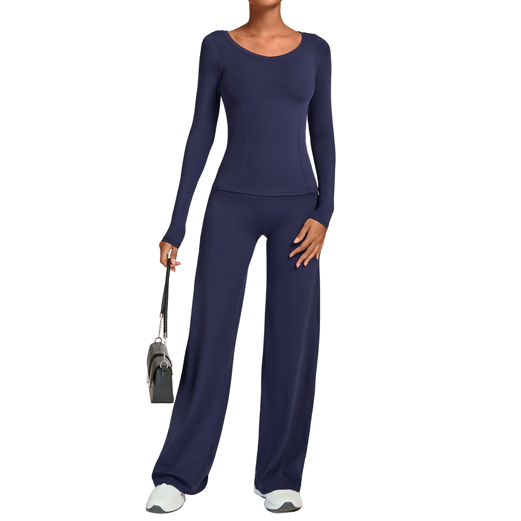 Fall Winter Second-Skin Yoga Set | High-Waist Quick-Dry Running Fitness Outfit