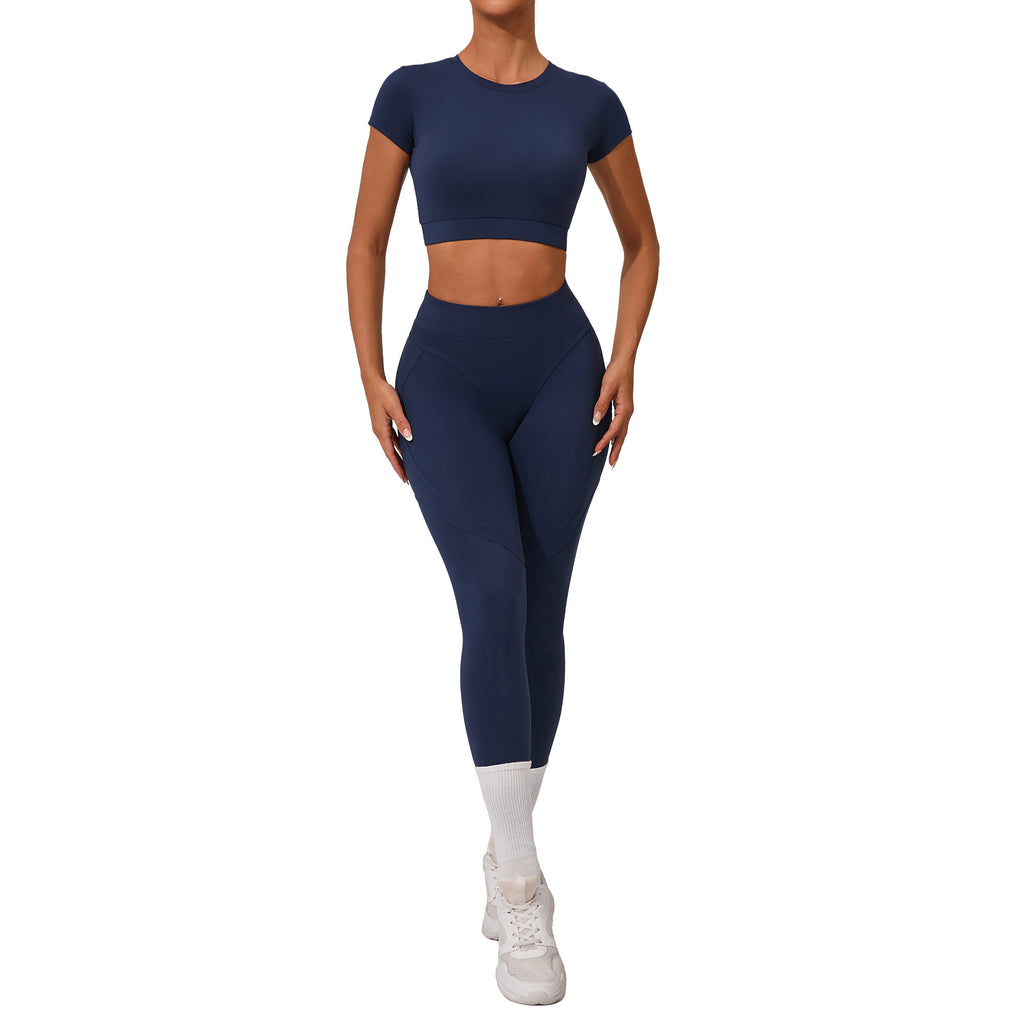 Brushed High-Waist Yoga Set | Compression Booty-Lift Running & Fitness Outfit
