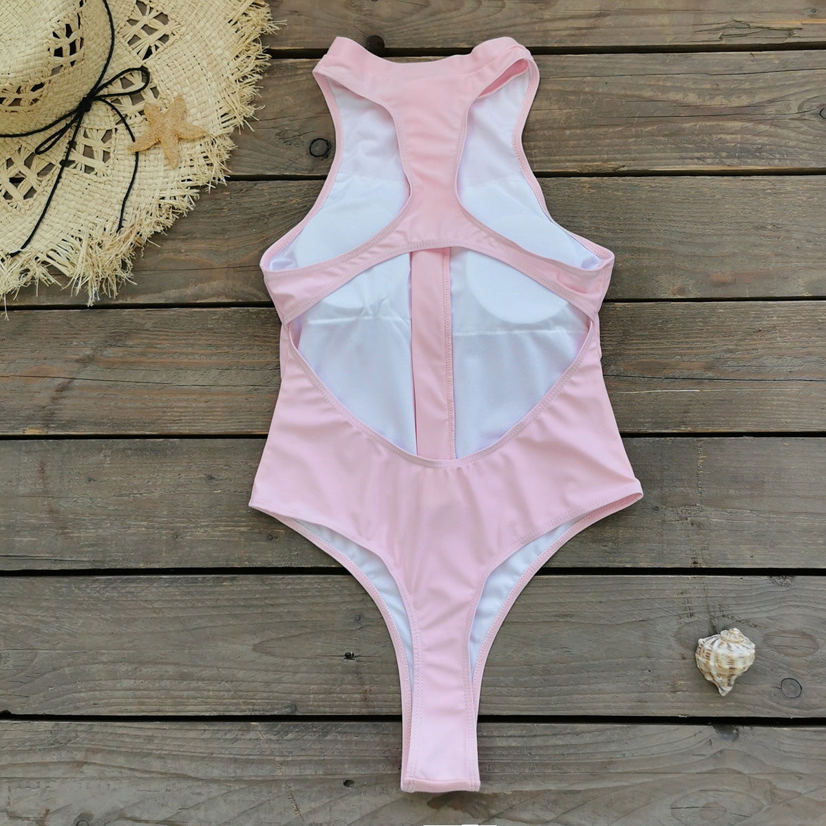 2026 New Arrival Solid Color Zip-Front Sleeveless Surfing One-Piece Swimsuit
