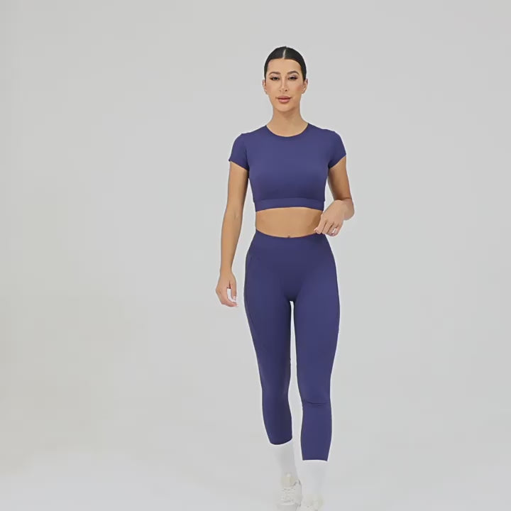 Brushed High-Waist Yoga Set | Compression Booty-Lift Running & Fitness Outfit