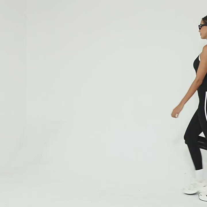 Contrast Patchwork Sports Set | Second-Skin Compression Running Yoga Outfit