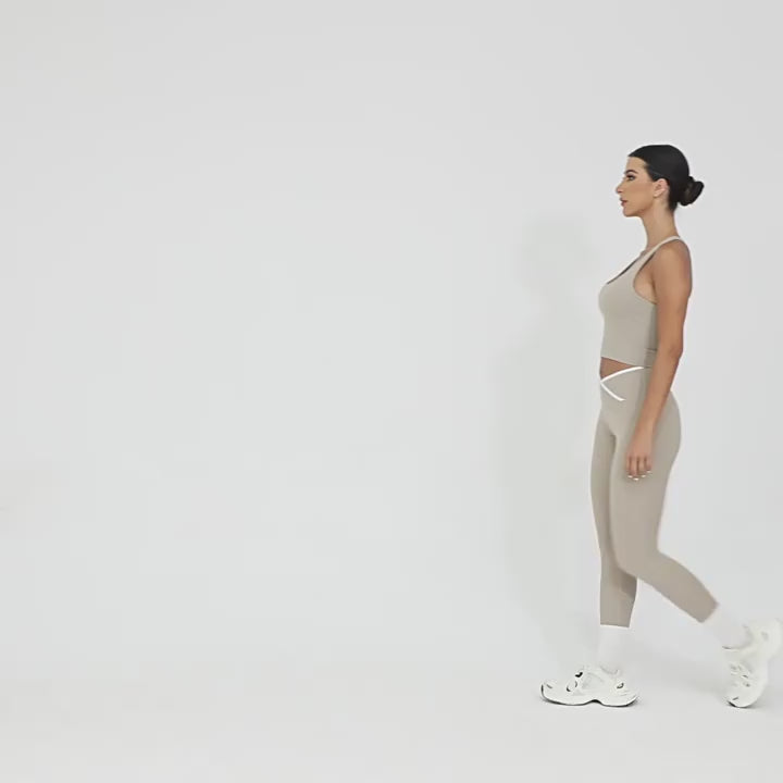 EU & US Naked-Feel Yoga Leggings | Cross High-Waist Color Block Running Pants 50402