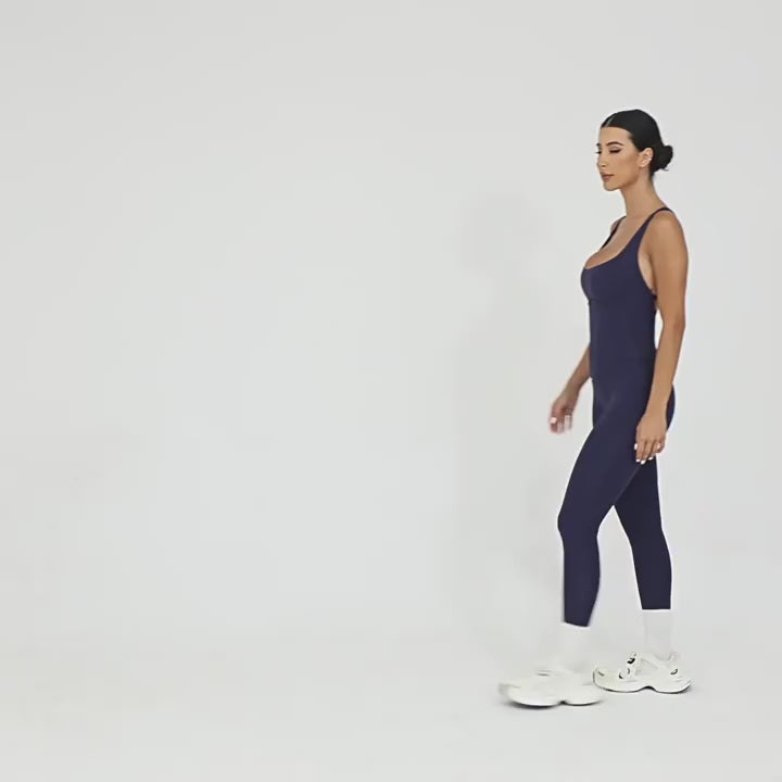Adjustable Strap Yoga Jumpsuit Dance Backless Tight Fitness Wear