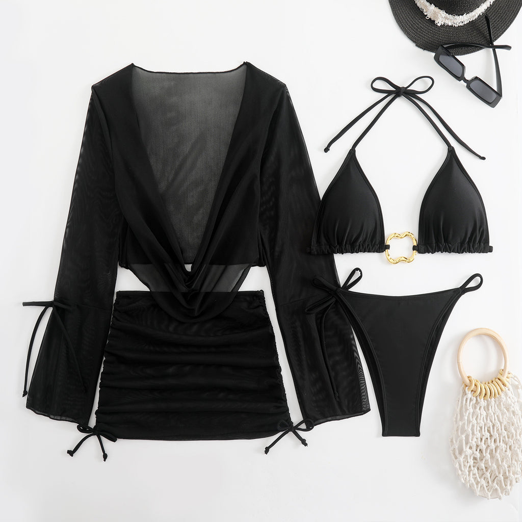 I2026 EU & US Fashion Sexy Four-Piece Bikini Set | Women's Swimwear