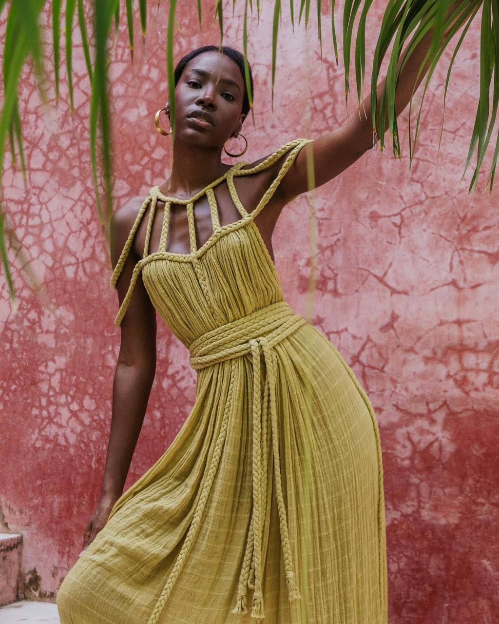 2026 Spring Tie Up Off Shoulder Halter Neck Loose Beach Vacation Dress
