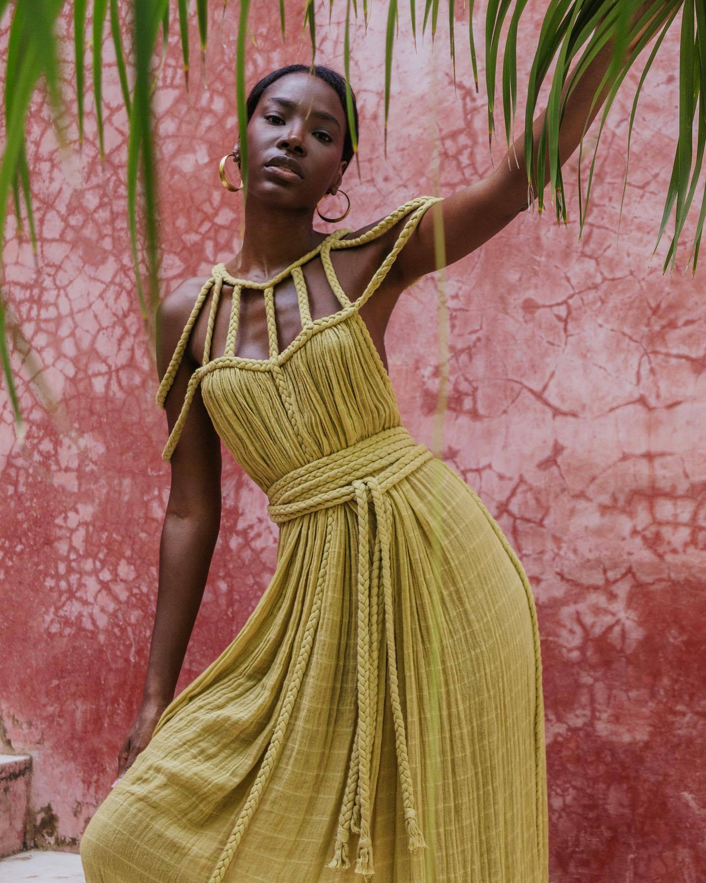 2026 Spring Tie Up Off Shoulder Halter Neck Loose Beach Vacation Dress