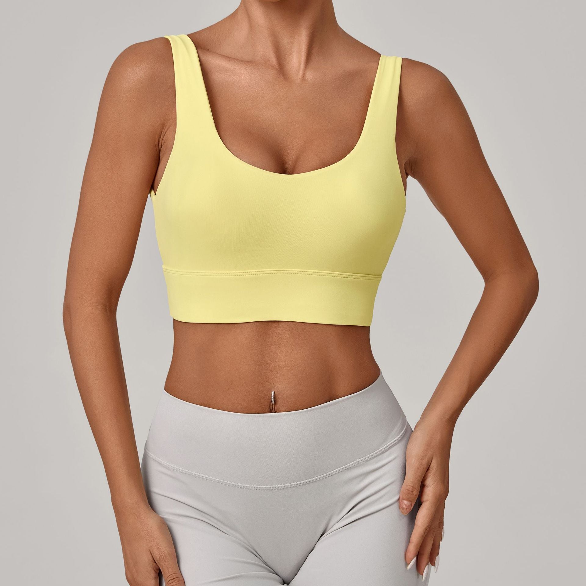 Wide Hem Compression Yoga Bra for Women | Running & Fitness Sports Bra Top