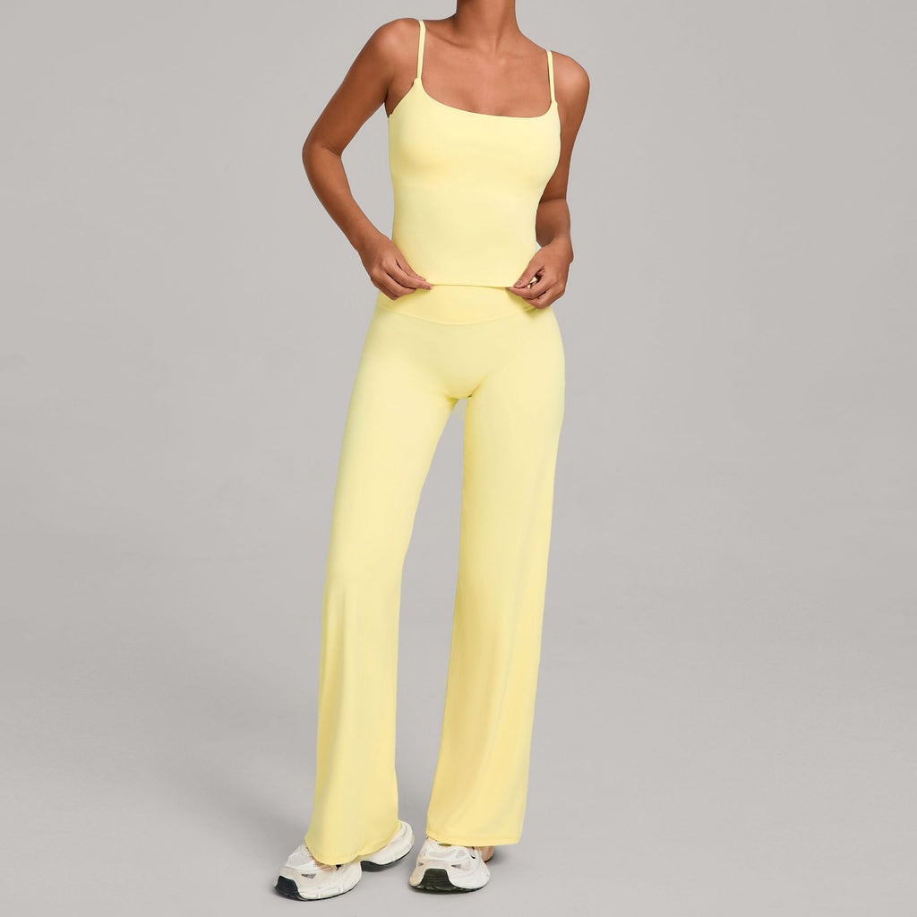 Second-Skin Compression Yoga Set for Women | Shockproof High-Waist Fitness Two-Piece Set