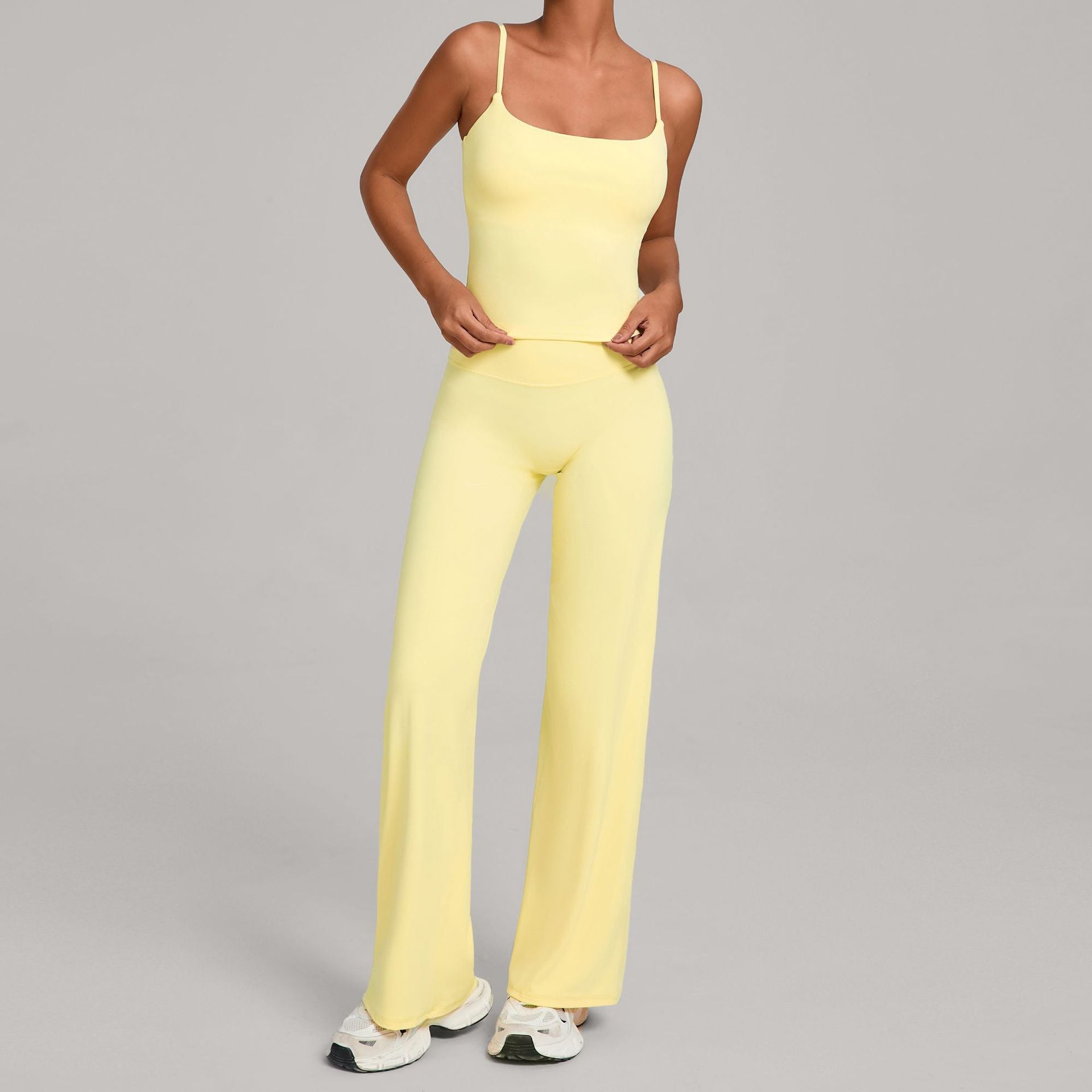 Second-Skin Compression Yoga Set for Women | Shockproof High-Waist Fitness Two-Piece Set
