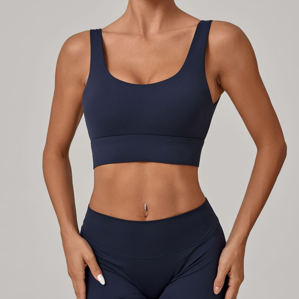 Wide Hem Compression Yoga Bra for Women | Running & Fitness Sports Bra Top