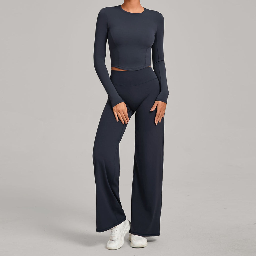 Fall Winter Second-Skin Yoga Set | Quick-Dry Slim Fit Fitness Two-Piece Outfit