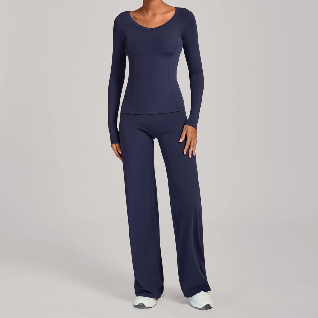 Fall Winter Second-Skin Yoga Set | High-Waist Quick-Dry Running Fitness Outfit