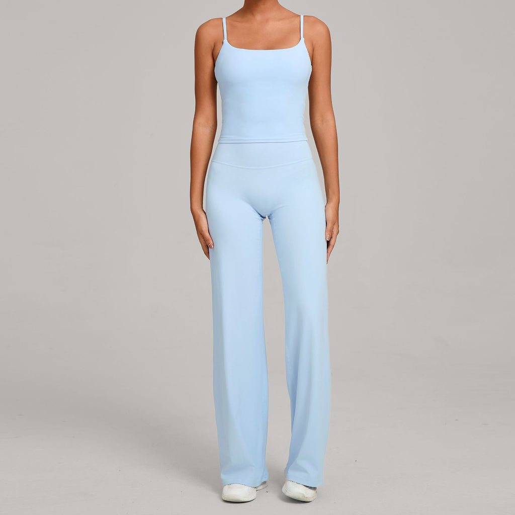 Second-Skin Compression Yoga Set for Women | Shockproof High-Waist Fitness Two-Piece Set