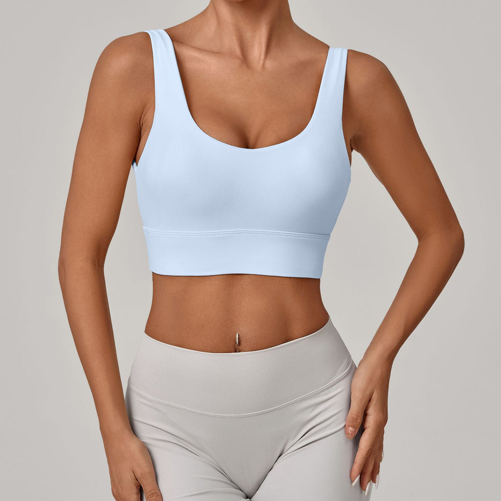 Wide Hem Compression Yoga Bra for Women | Running & Fitness Sports Bra Top