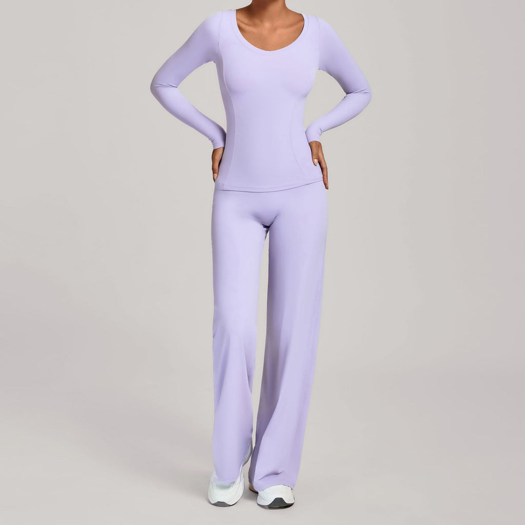 Fall Winter Second-Skin Yoga Set | High-Waist Quick-Dry Running Fitness Outfit