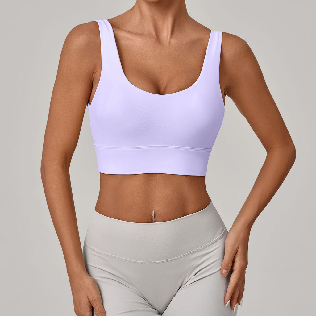 Wide Hem Compression Yoga Bra for Women | Running & Fitness Sports Bra Top