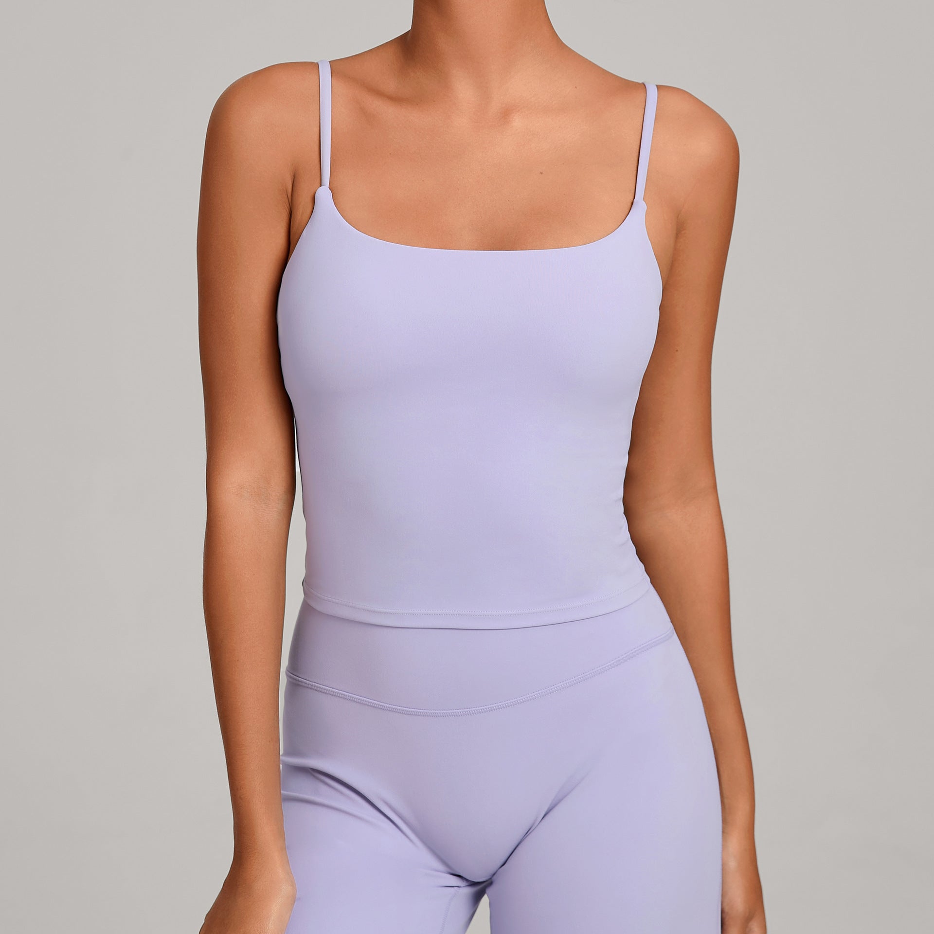 Slim Fit Cross Back Yoga Tank | Quick-Dry Fitness Camisole for Running & Training