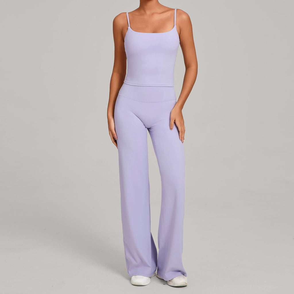 Second-Skin Compression Yoga Set for Women | Shockproof High-Waist Fitness Two-Piece Set
