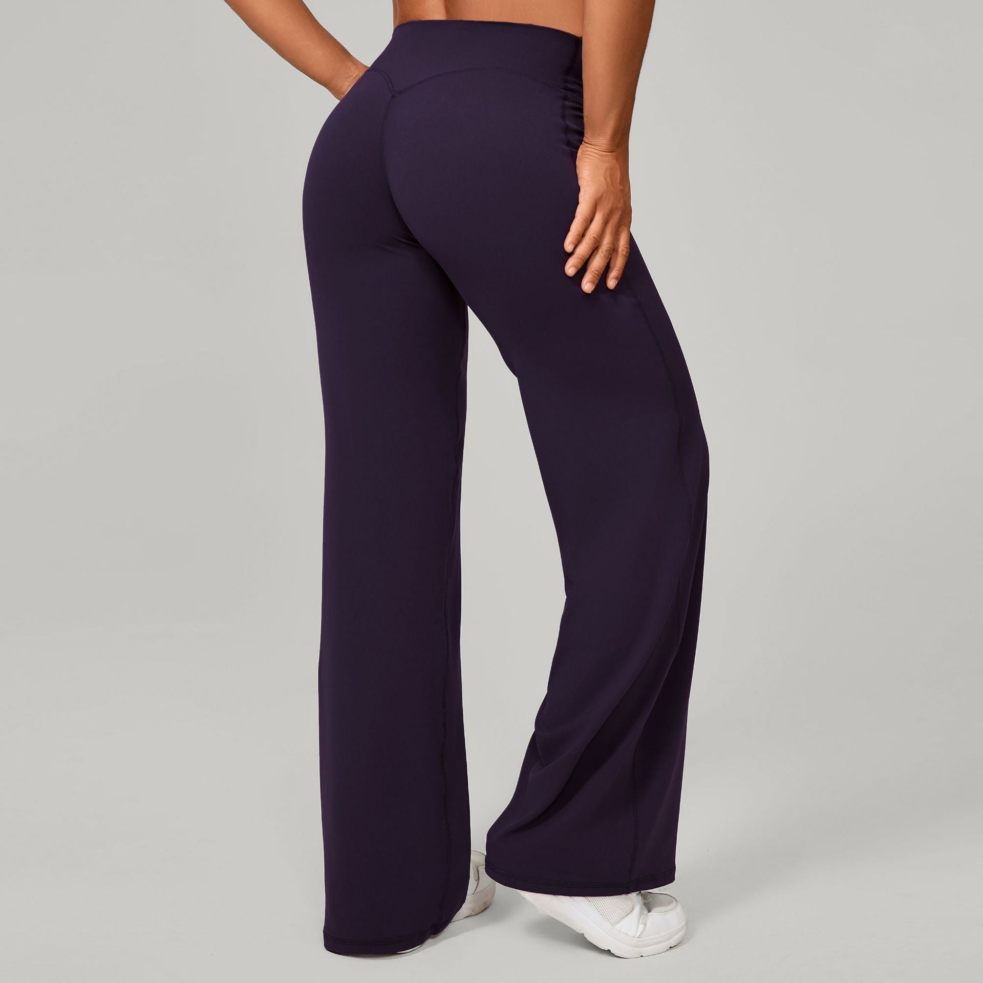 Pilates Straight-Leg Yoga Pants | Loose Wide-Leg Running & Fitness Trousers with Booty Sculpt