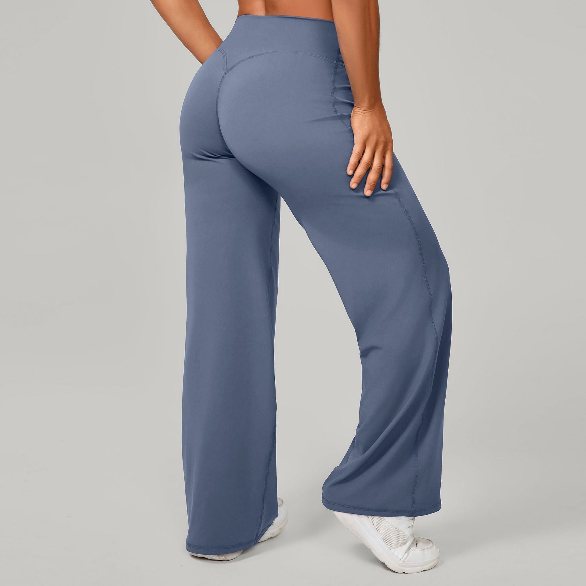 Pilates Straight-Leg Yoga Pants | Loose Wide-Leg Running & Fitness Trousers with Booty Sculpt
