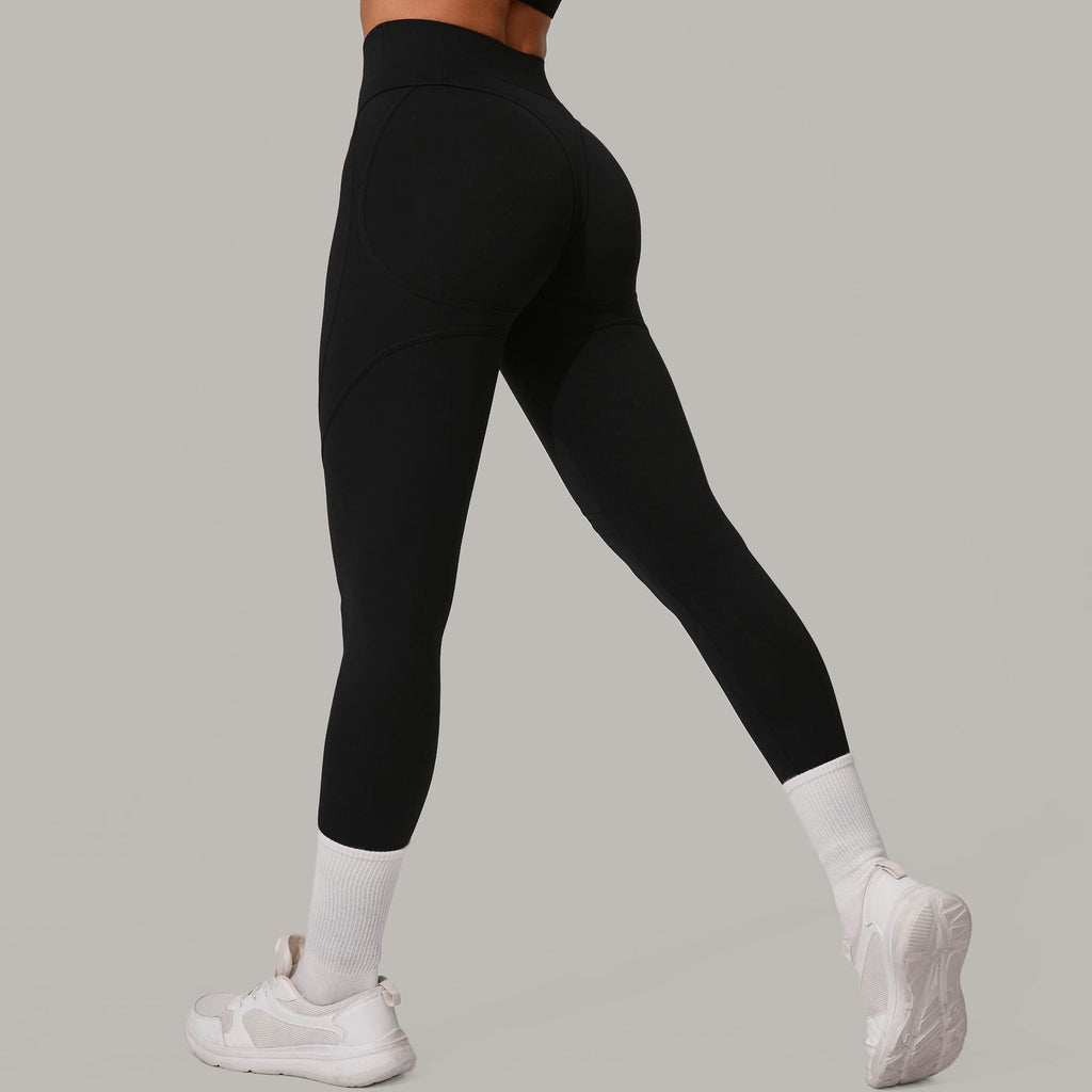Brushed High-Waist Booty-Lift Yoga Leggings | Quick-Dry Slim Fit Running Pants