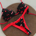 Sexy Cherry Star Leopard Tie Bikini | Women's Beach Vacation Split Swimwear