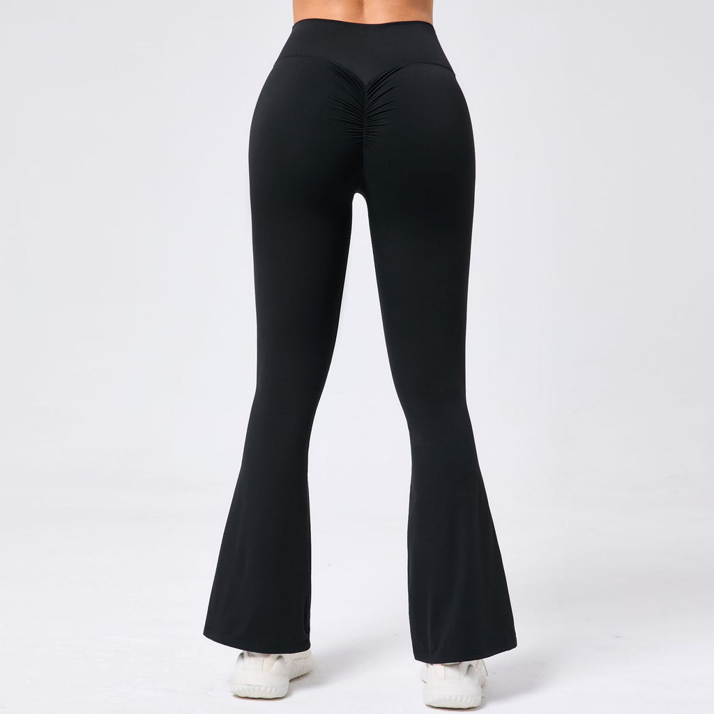 Wide-Leg Naked-Feel Yoga Flare Pants | High-Waist Dance Fitness Activewear