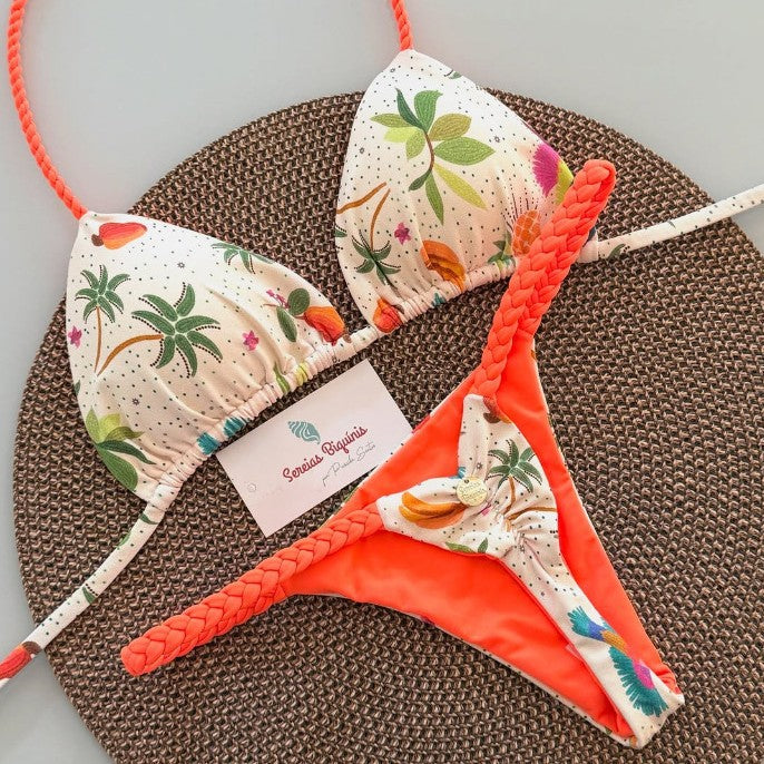 2026 Fresh Floral Sexy Bikini | Braided String Fashion Two-Piece Swimwear