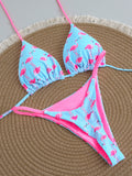 Flamingo Print Sexy Bikini | Women's Split Swimwear Amazon INS Style