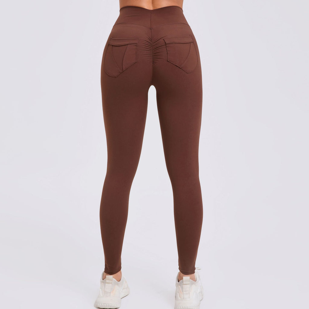 Naked-Feel Quick-Dry Running Leggings with Pockets | High-Waist Booty-Lift Yoga Pants