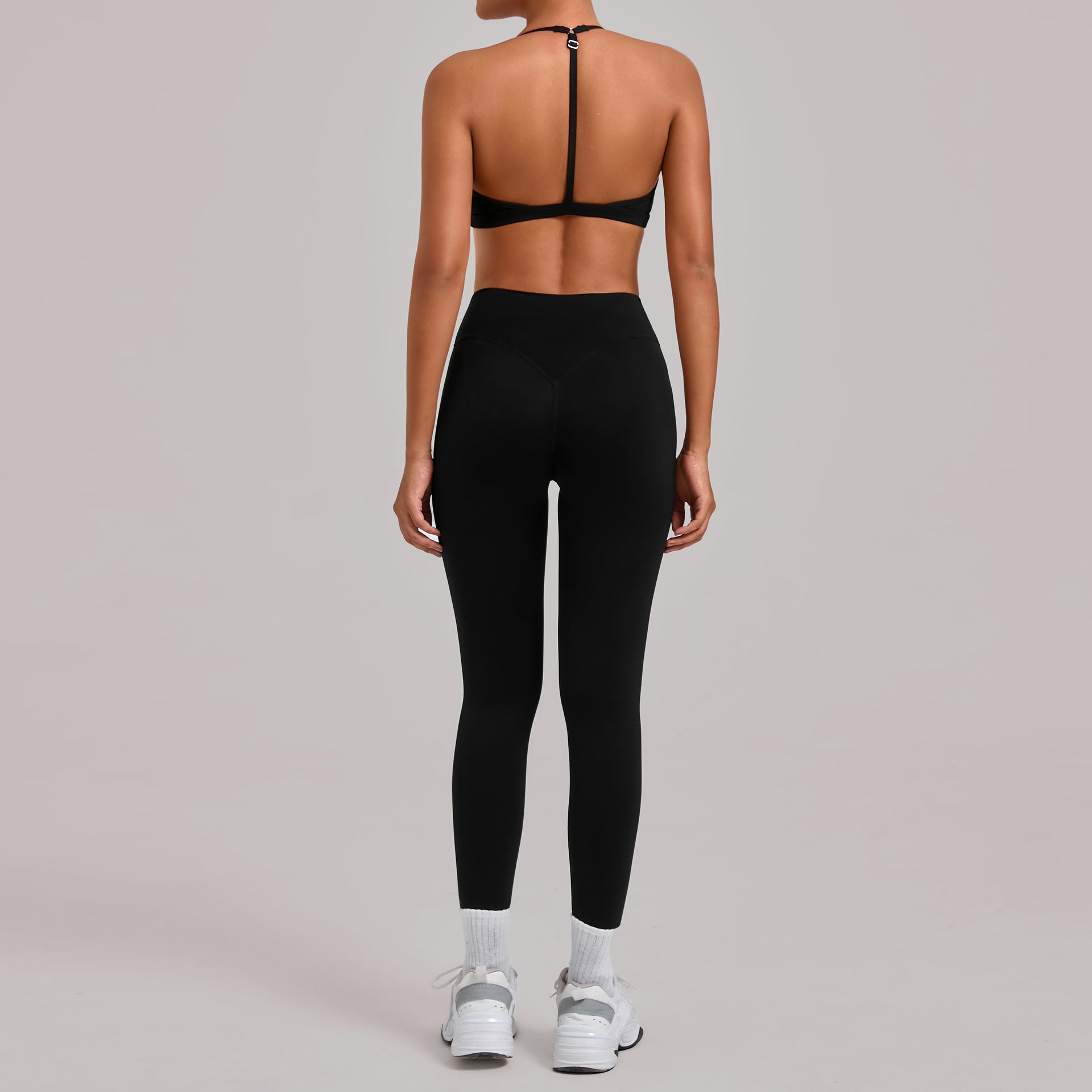 Cut-Out Cross Back Yoga Set | Shockproof Running Fitness Casual Two-Piece