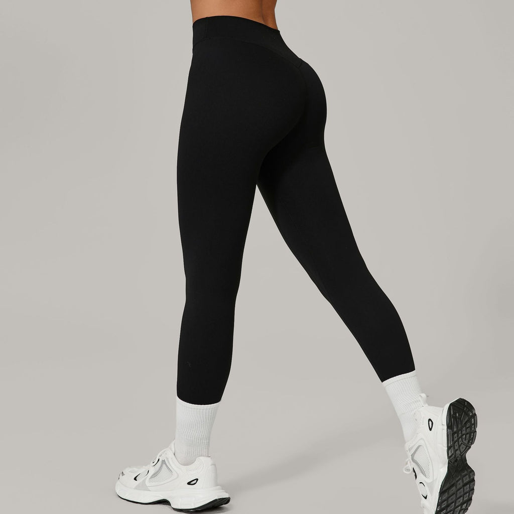 Invisible Ruched Quick-Dry Fitness Leggings | High-Waist Booty-Lift Yoga Pants