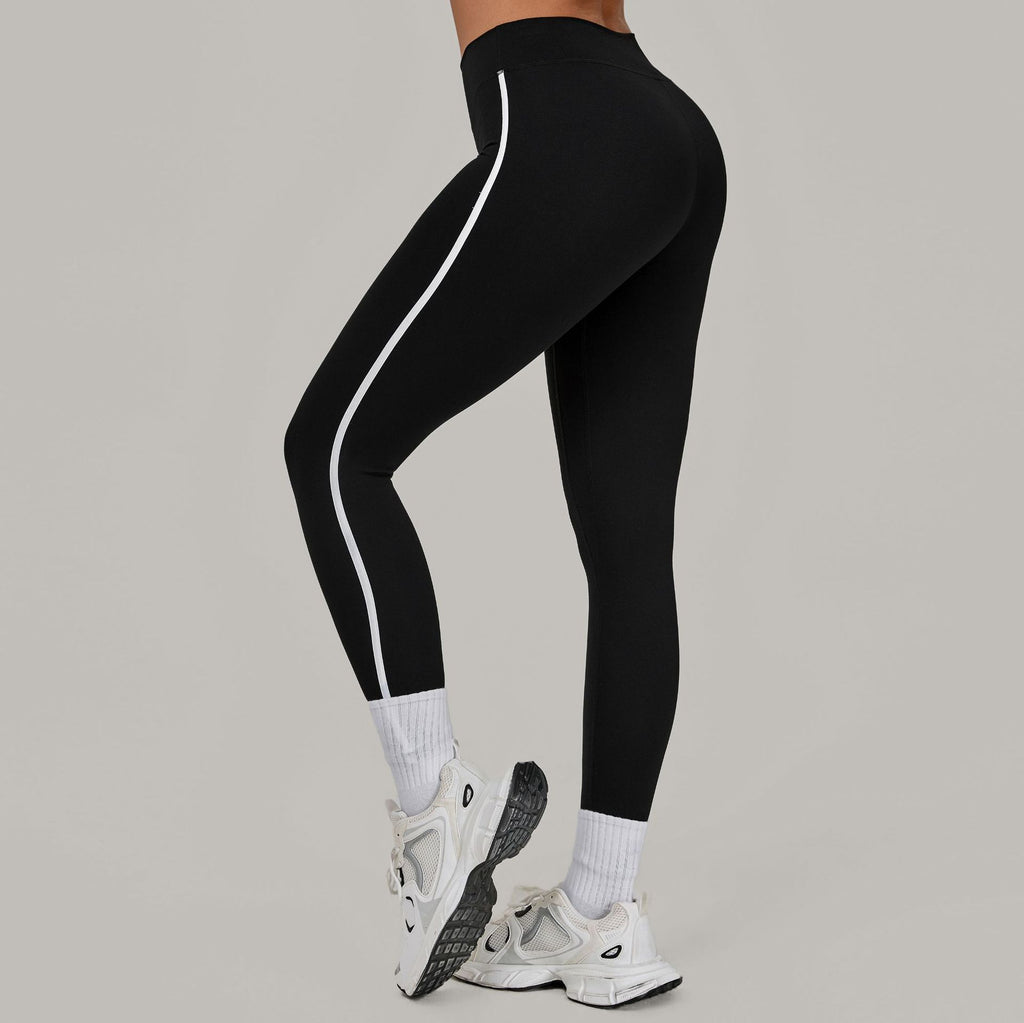Color Block Patchwork Running Leggings | Breathable High-Waist Booty-Lift Yoga Pants