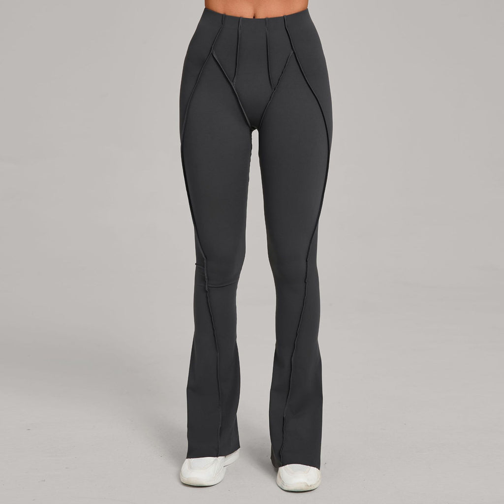 Wide-Leg Brushed Yoga Flare Pants | High-Waist Dance Fitness Casual Activewear