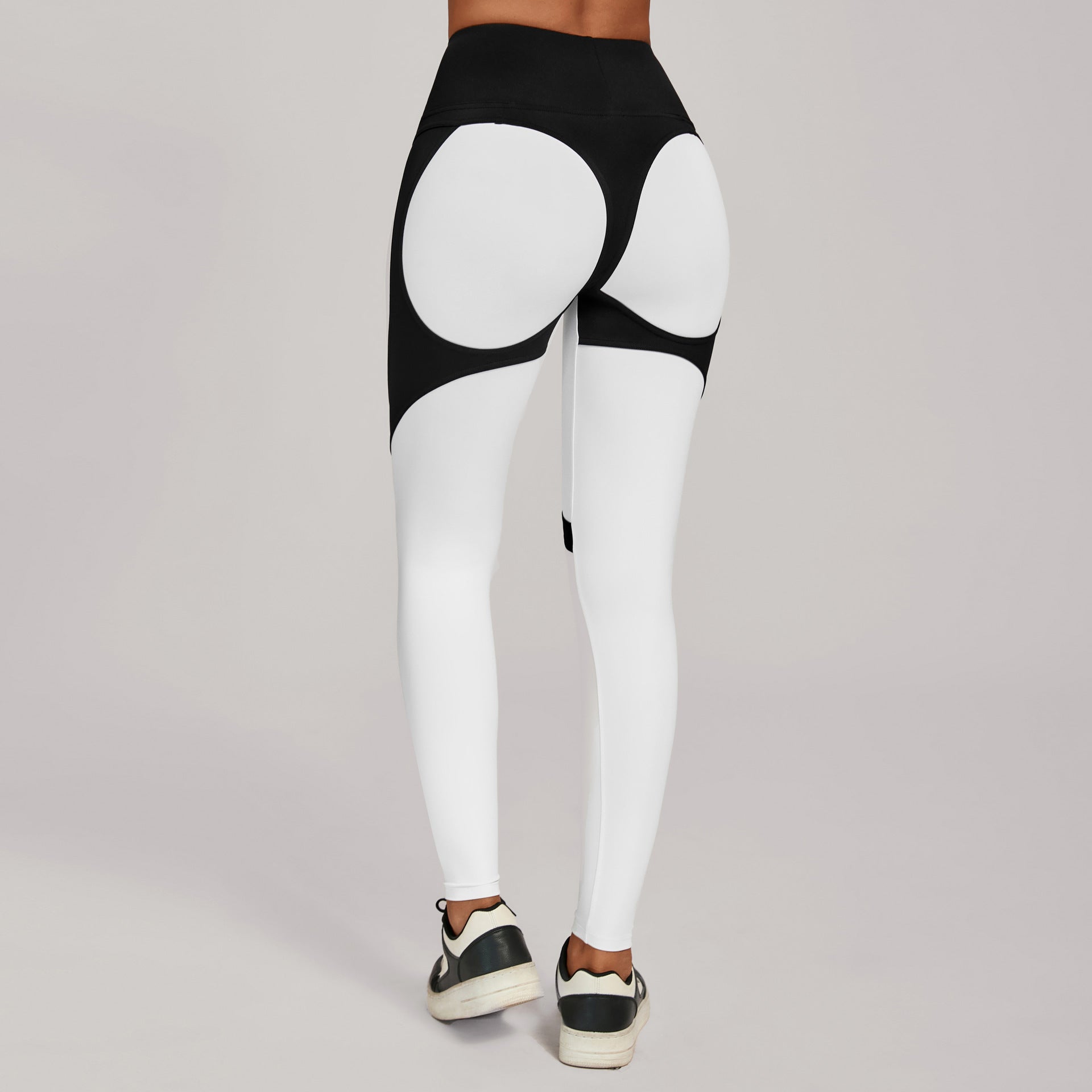 High-Waist Patchwork Yoga Leggings | Slim Fit Quick-Dry Running Fitness Pants