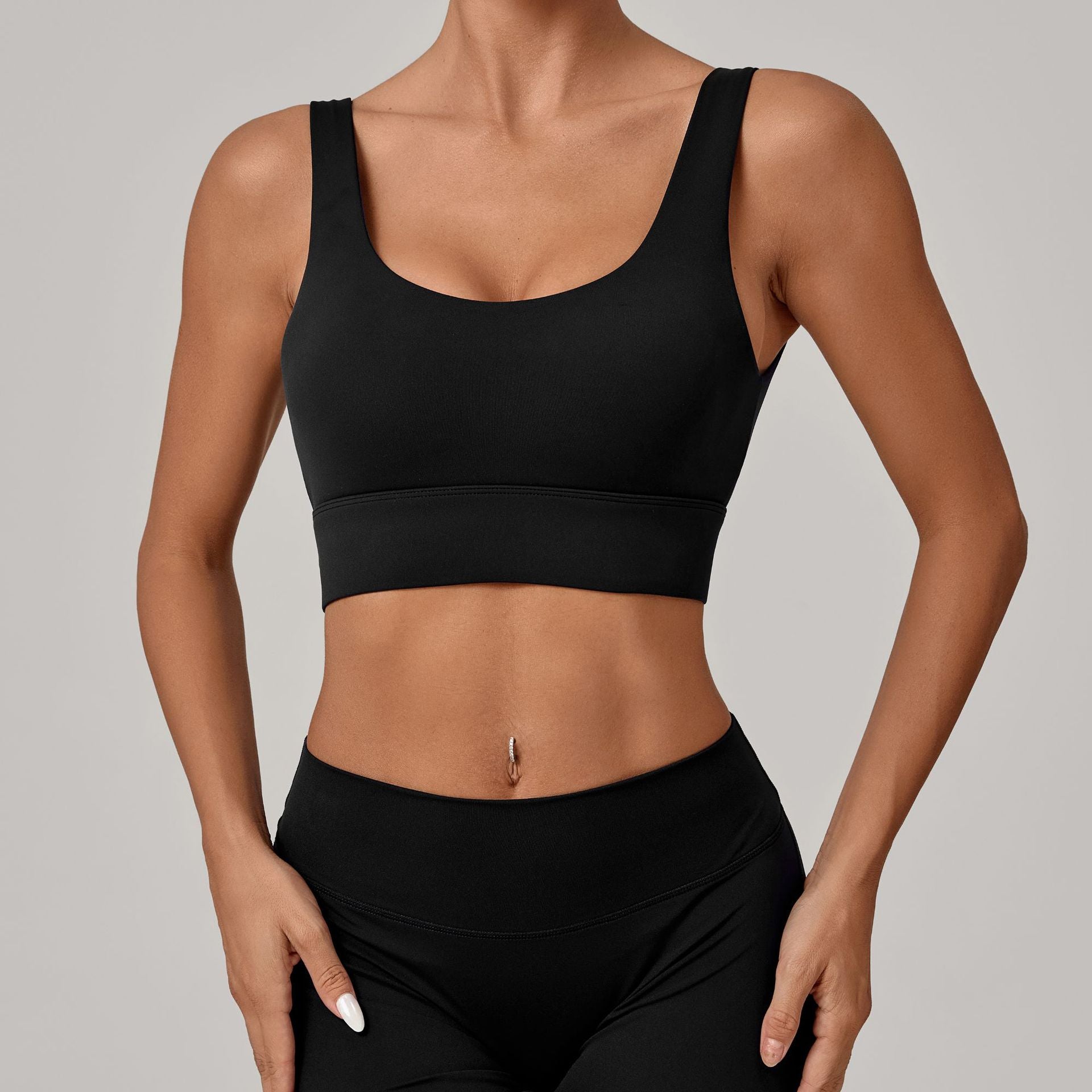 Wide Hem Compression Yoga Bra for Women | Running & Fitness Sports Bra Top