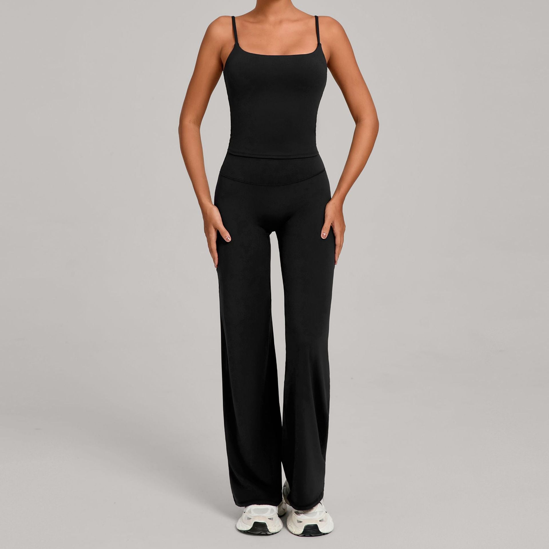 Second-Skin Compression Yoga Set for Women | Shockproof High-Waist Fitness Two-Piece Set