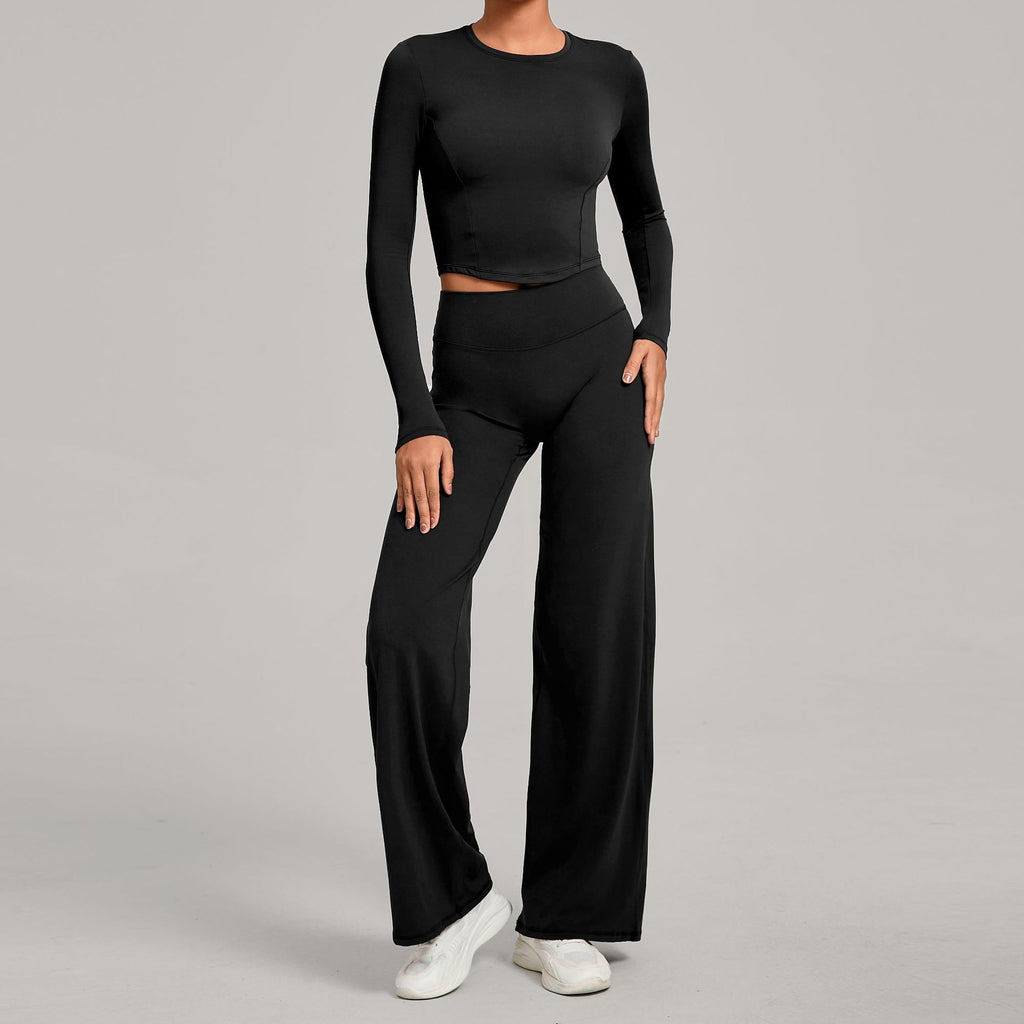 Fall Winter Second-Skin Yoga Set | Quick-Dry Slim Fit Fitness Two-Piece Outfit