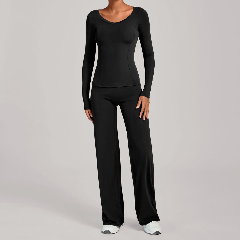 Fall Winter Second-Skin Yoga Set | High-Waist Quick-Dry Running Fitness Outfit
