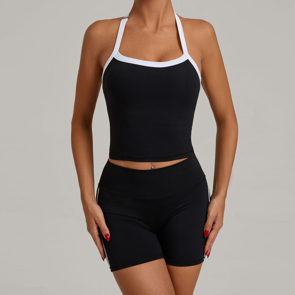 Brushed Compression Yoga Set | Quick-Dry Outdoor Running Fitness Outfit