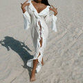 Knit Hollow Out Tank Top Beach Bikini Outer Wear Quick Dry Sunscreen Cover Up