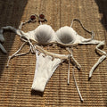 2026 Summer Sexy Tie Back Special Tulle Bikini Set Three Piece Split Swimsuit