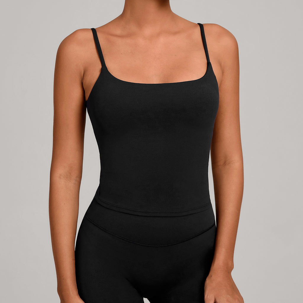 Slim Fit Cross Back Yoga Tank | Quick-Dry Fitness Camisole for Running & Training