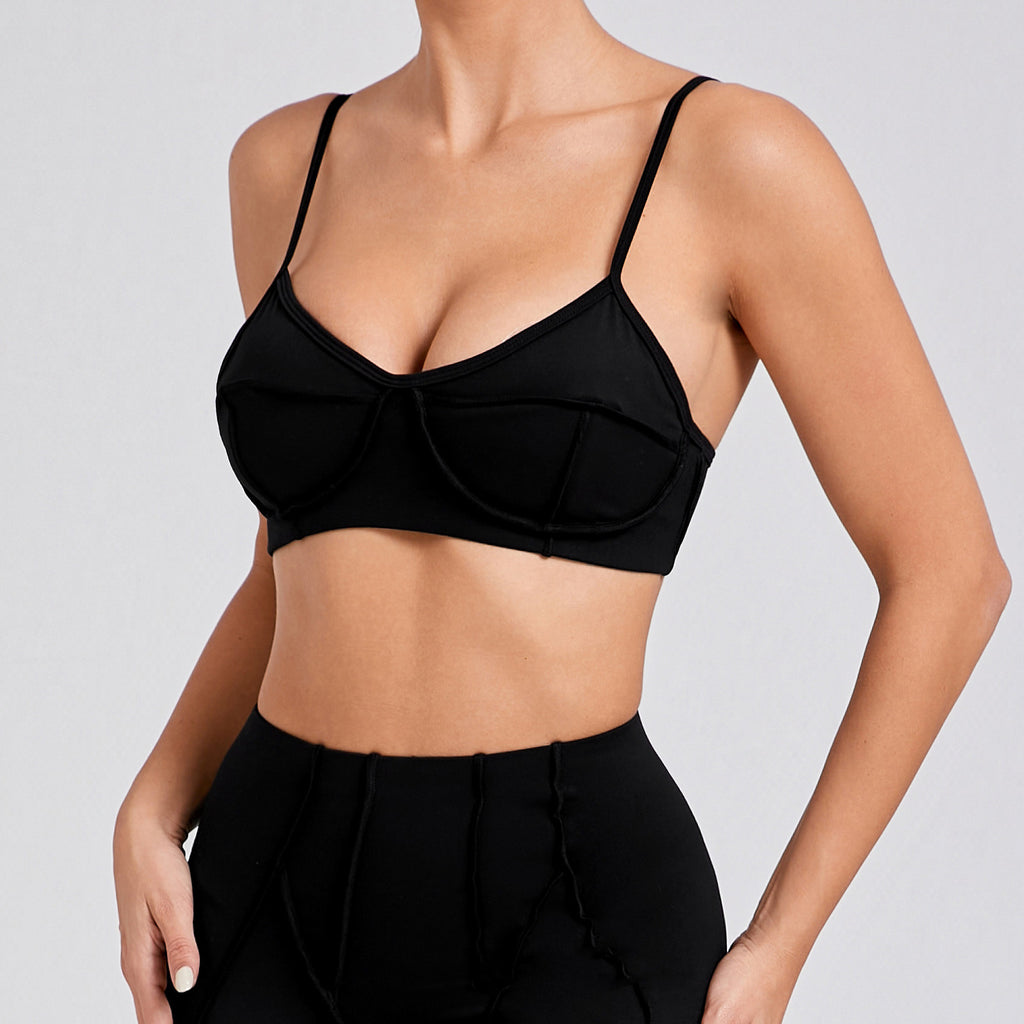 New Slim Fit Sports Tank for Women | Spaghetti Strap Cross Back Yoga & Running Bra