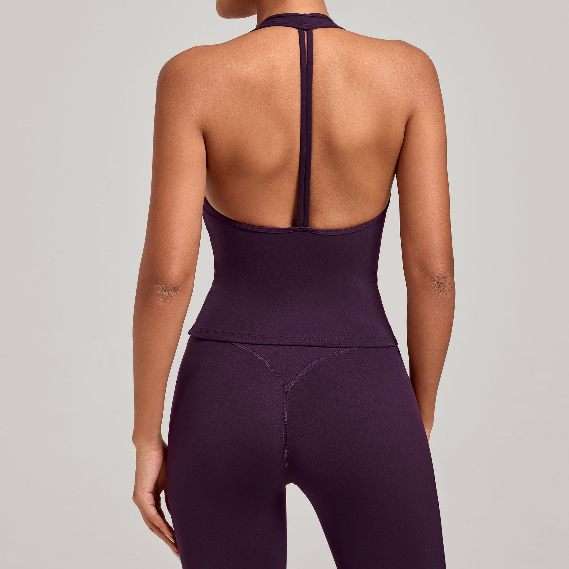 V-Neck Slim Fit Cross Back Yoga Tank | Quick-Dry Running & Fitness Sports Vest