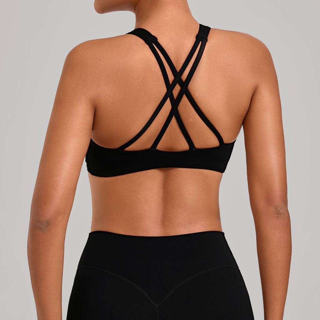 New Cross Back Sports Bra for Women | Slim Fit Running & Yoga Training Activewear